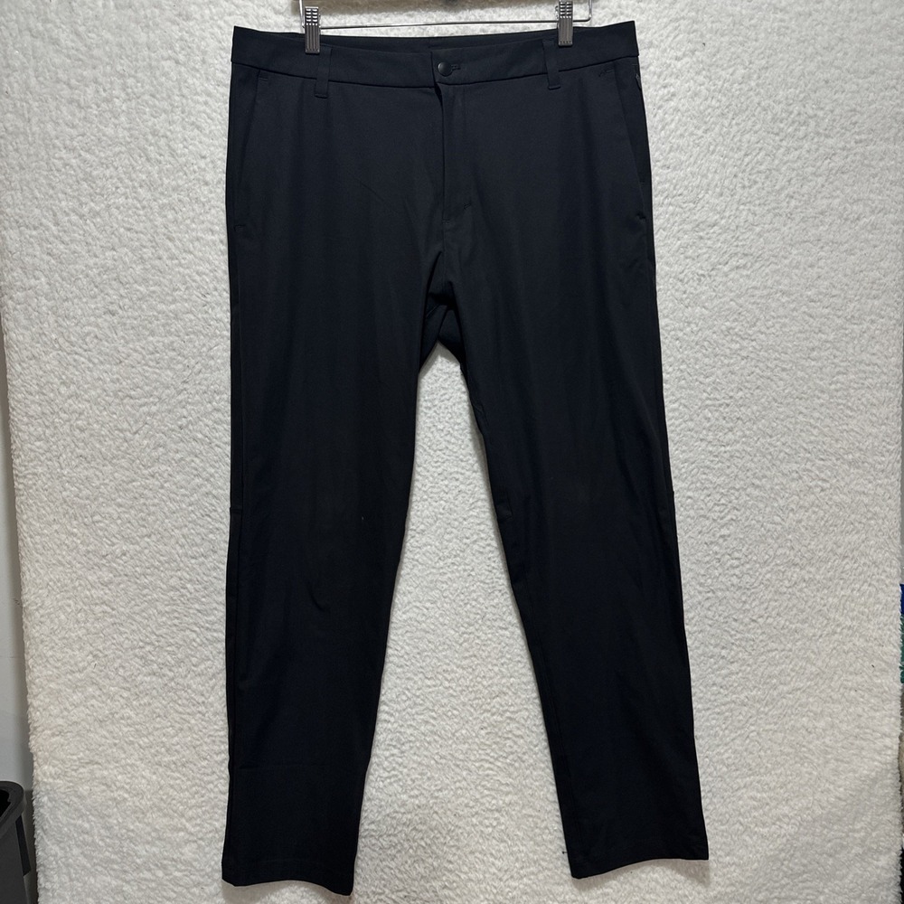Lululemon Men's Size 36 Commission Pants Slim Fit Warpstreme Obsidian Pockets